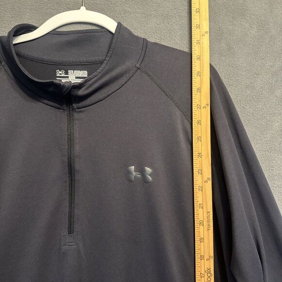 Under Armour 1/4 Zip Pullover Golf Heatgear Loose Fit Mens Size XXXL 3XL Black - Picture 5 of 6